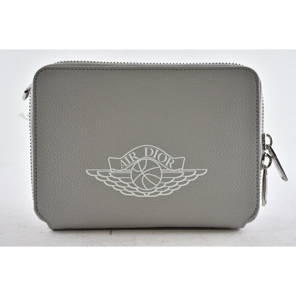 Air Dior Jordaan Wing Basketball Grey White Logo Small Zipped Around Compact Bag main image 9